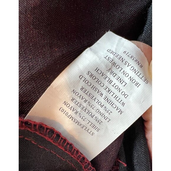 NWOT NOTATIONS Womens Twofer Blouse w Attached Tank Bling Holiday Large Rayon - Picture 5 of 10